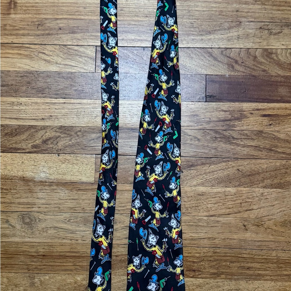 Dr. Seuss Black and Green Necktie